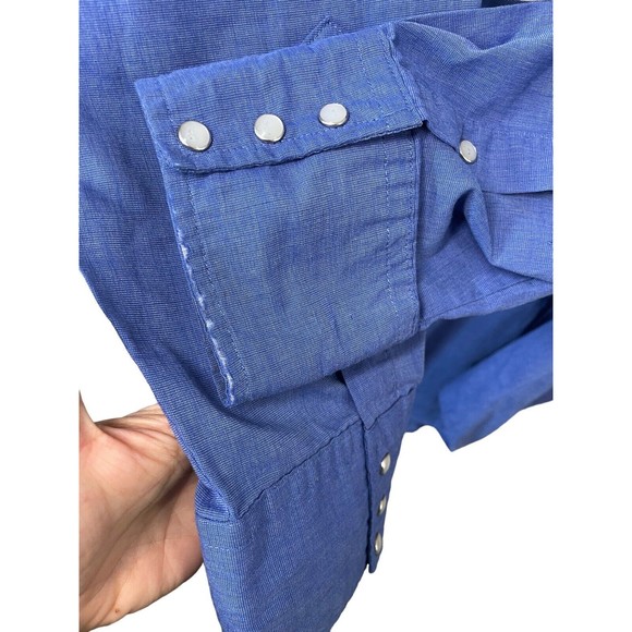 Vintage Flying R Ranchwear Pearl Snap Western Rodeo‎ Cowboy Shirt Mens XLarge - Picture 13 of 13